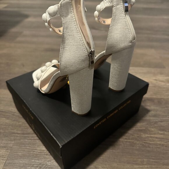 Lulu's women's heel sandals - 5.5 - Beige/Tan (never worn) - Picture 2 of 4